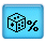 Icon mit Würfel und Prozentzeichen