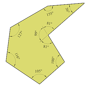 Unregelmäßiges 7-Eck